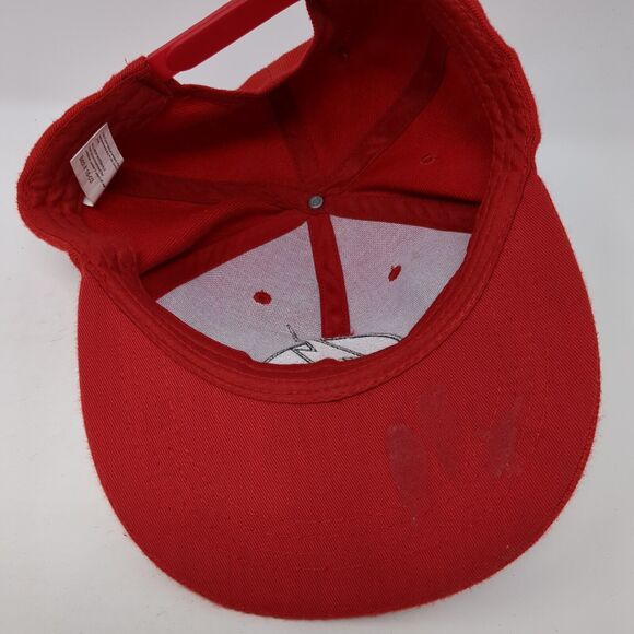 The Flash Snapback Hat Red One Size Adjustable Embroidered 6 Panel Six Flags - Picture 6 of 8